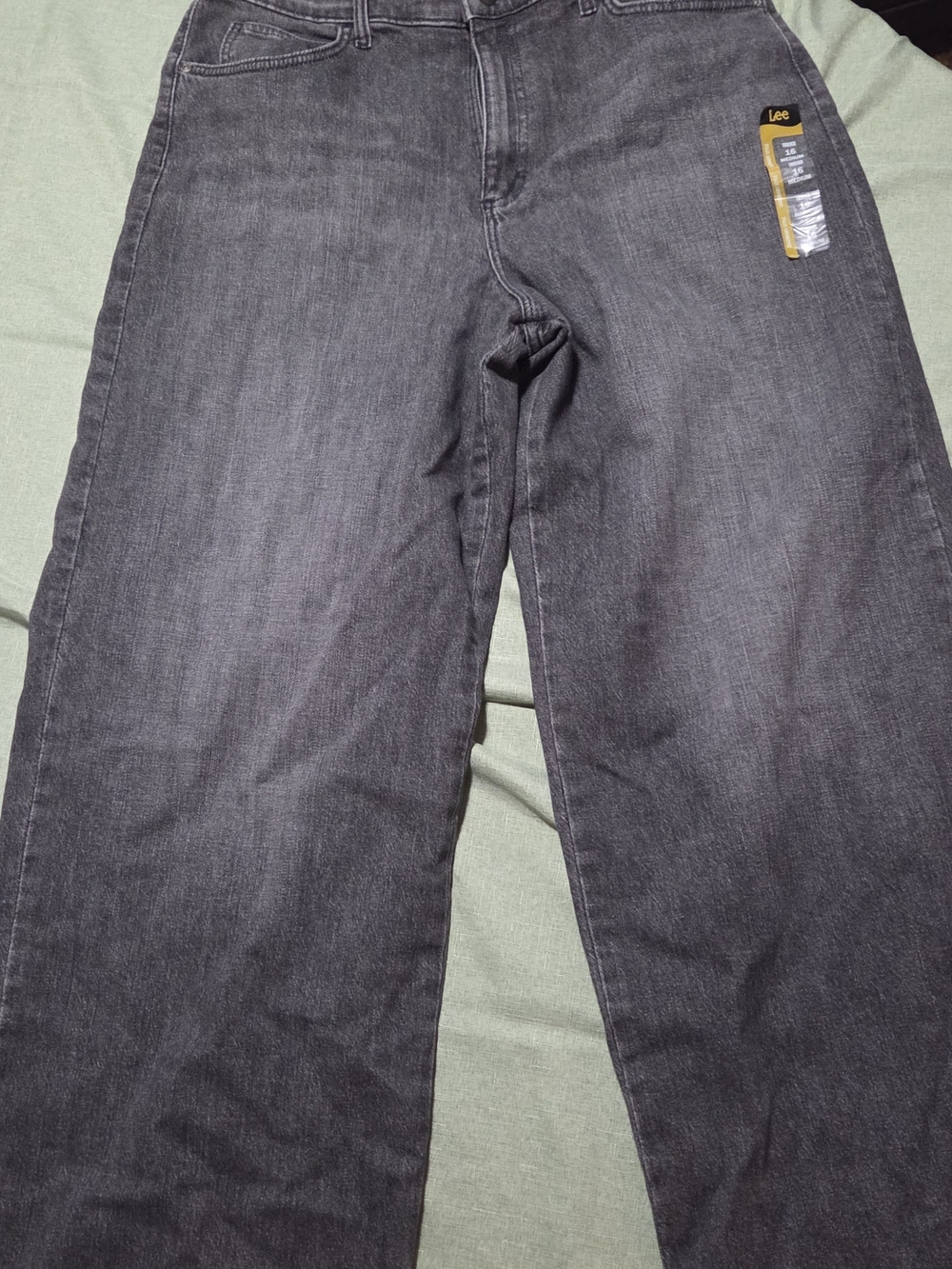 Lee Blurred Darks Gray Wide Leg Jeans